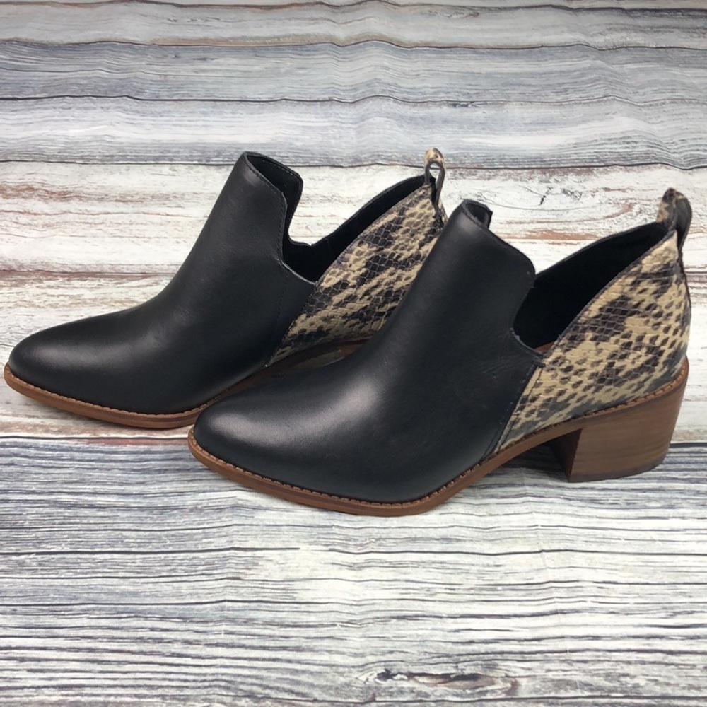 1.State IDana Ankle Boot Black/Snake Print Sz 7M